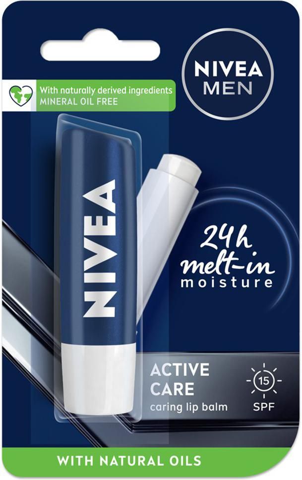 Nivea Men Active Care Lip Balm, 24 H Melt In Moistur Nivea Men Active Care Lip Balm, 24 H Melt In Moistur