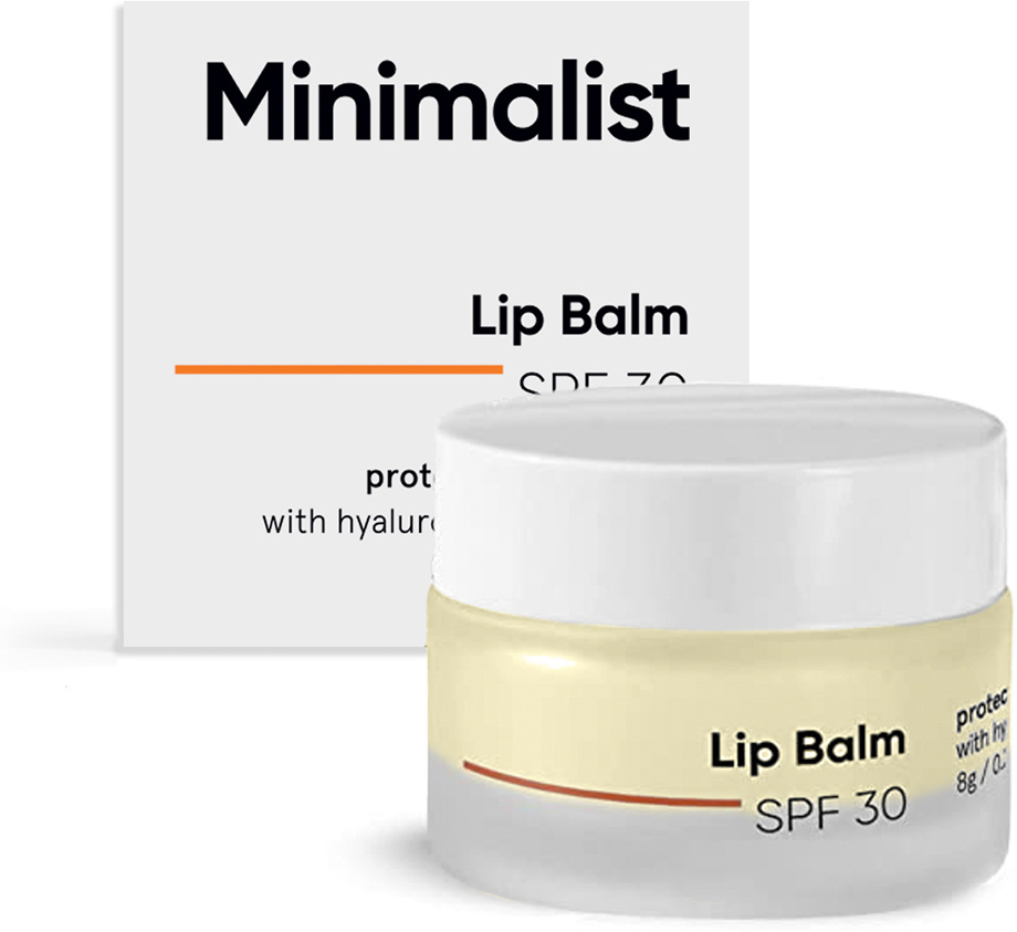 Minimalist SPF 30 Lip Balm With Ceramides & Hyaluronic Acid, Lip Protection & Nourishment, Off White