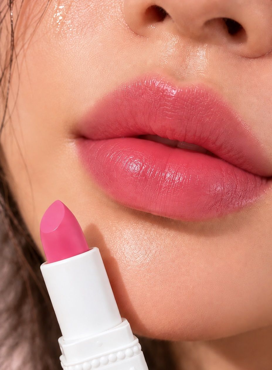 Pink Lip balm, Mosturize, Soften & Smoothen Dry Chapped Lips Strawberry-image-0
