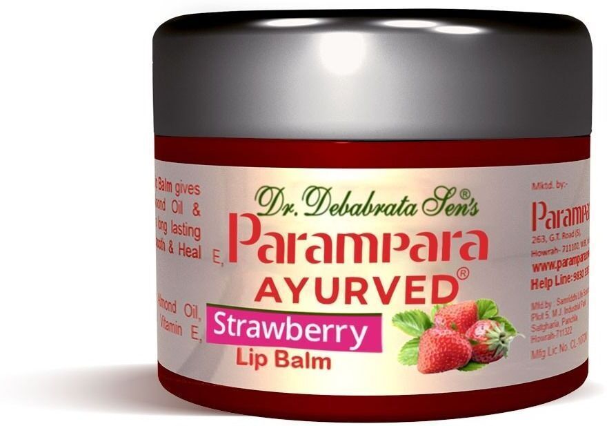 parampara ayurved Strawberry Lip Balm | Moisturizing Lip Care Gel for Soft & Smooth Glossy Lips Strawberry-picture-22
