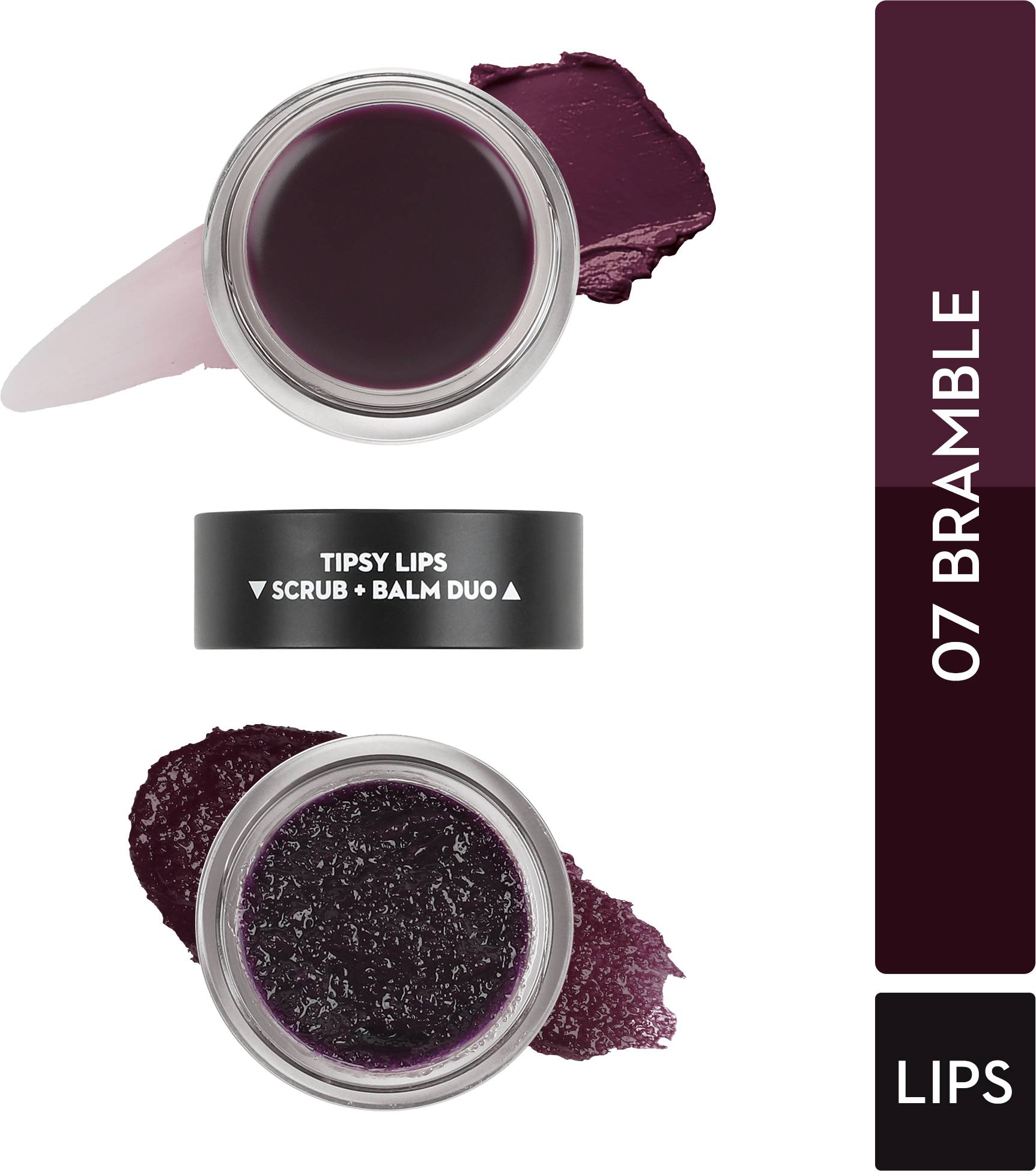 SUGAR Cosmetics Tipsy Lips Scrub + Balm Duo, 07 Bram
