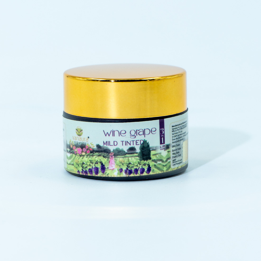 vanaura organics Wine grape 3- in -1 lip balm 15g Grape image 1