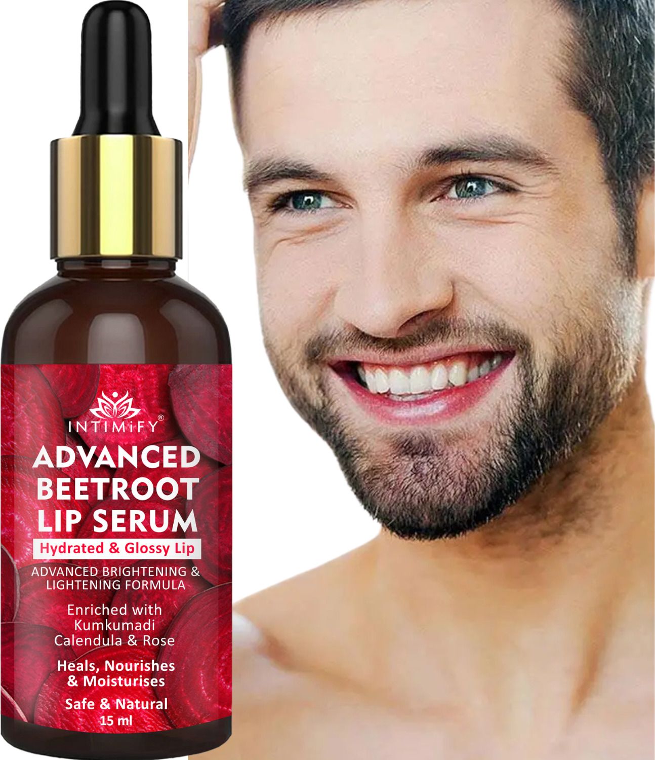 intimify Beetroot Lip Serum for Dark, Chapped & Pigmented Lips Men And Women Beetroot-picture-11