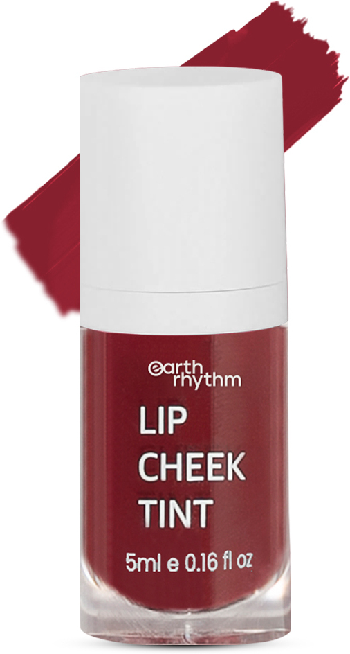 Earth Rhythm Lip and Cheek Tint with Goodness of Pomegranate & Grape Seed Extract, Nourishes & Hydrates Dry Chapped Lips, Blush & Eyeshadow for Women, Brandy