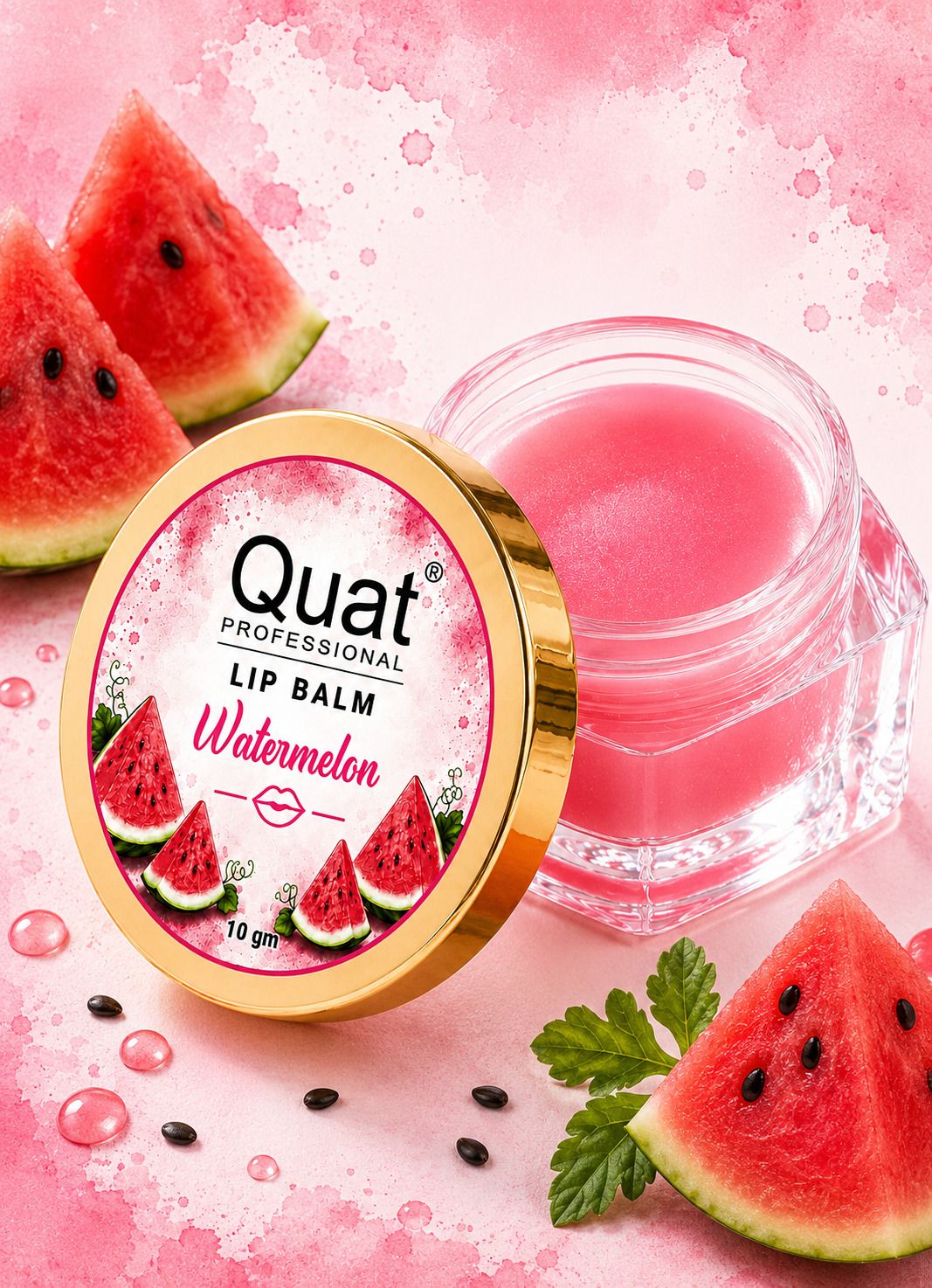 quat Lip Balm- Deep Moisture for Dry & Chapped Lips | Men & Women | Flavour- Watermelon-picture-26