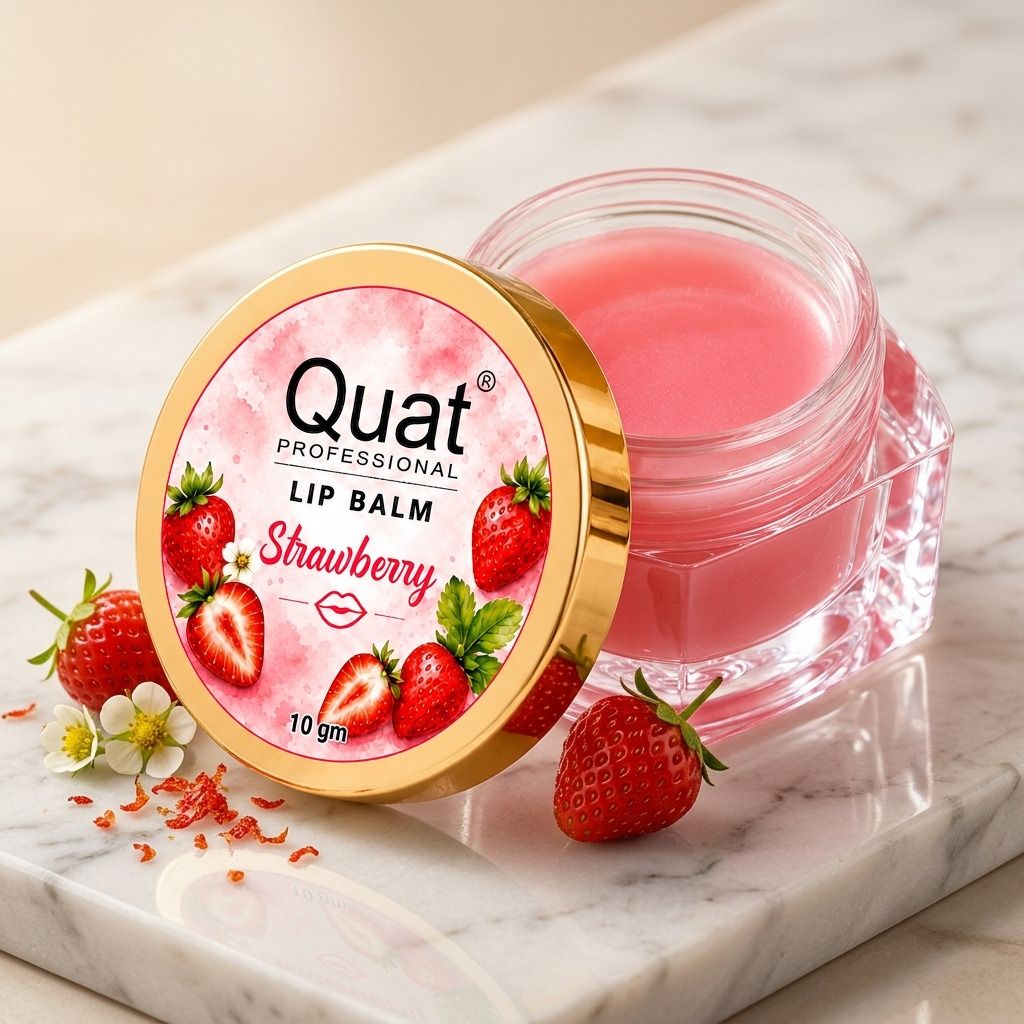 quat Strawberry Lip Balm 10g – Deep Moisturizing Lip Care for Soft Smooth Lips strawberry, Kisseble-picture-39