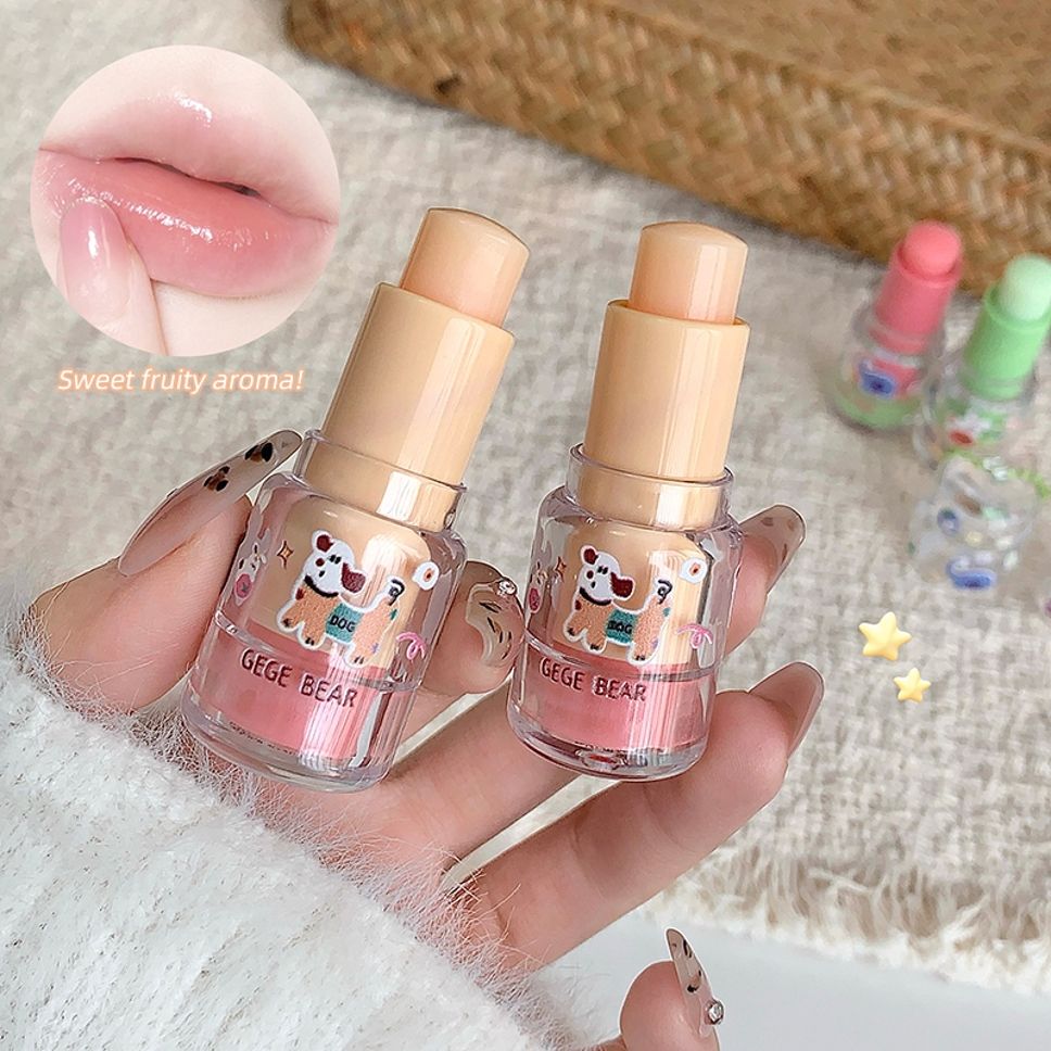 gege bear Everyday Hydrating Lip Balm with Creamy For Dry Lips and Natural Shine Finish Peach Flavor-picture-18