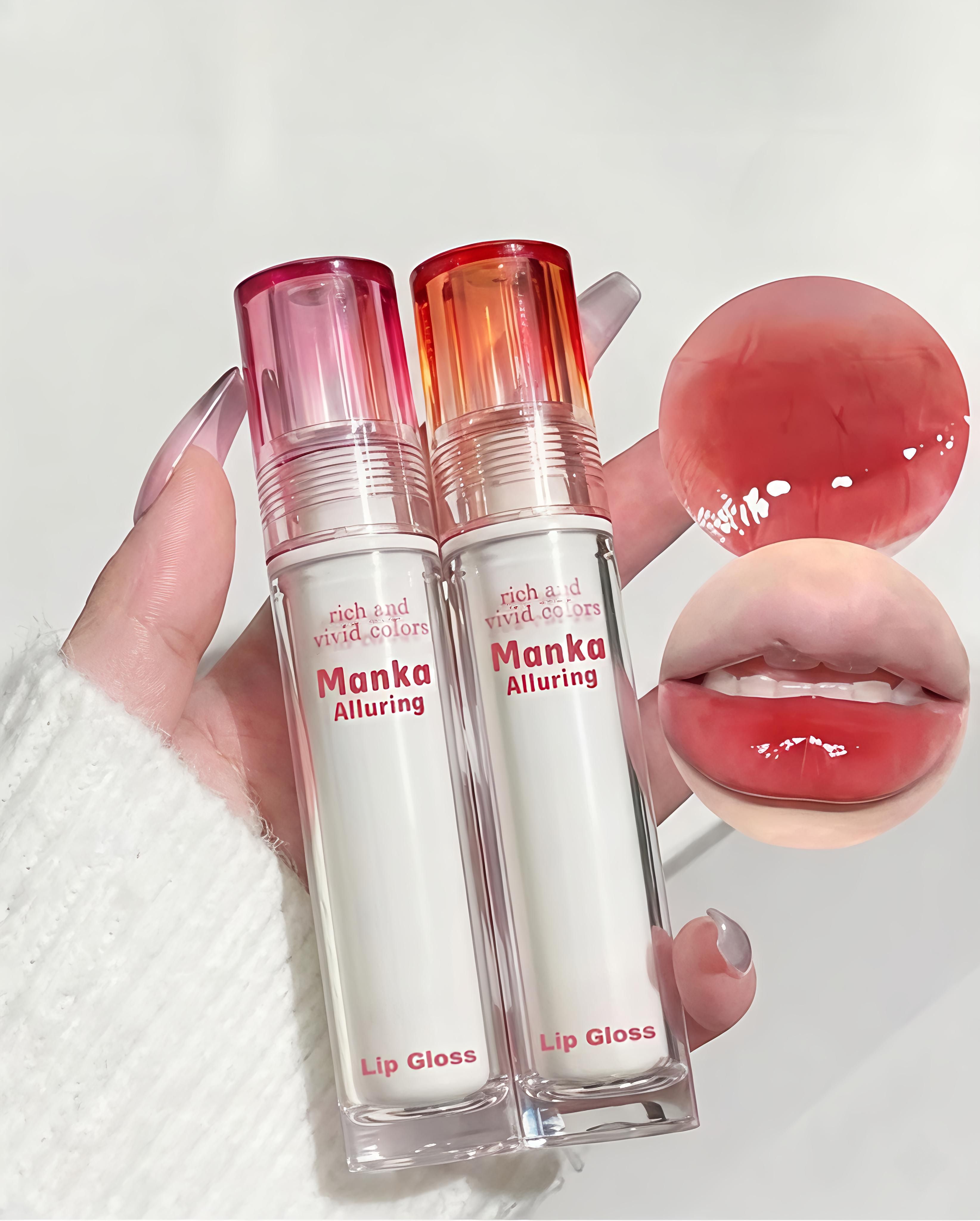 Bold Water Mirror Lip Glaze | Rich & Vivid Color Gloss Pack of 2, Random Shade-image-14