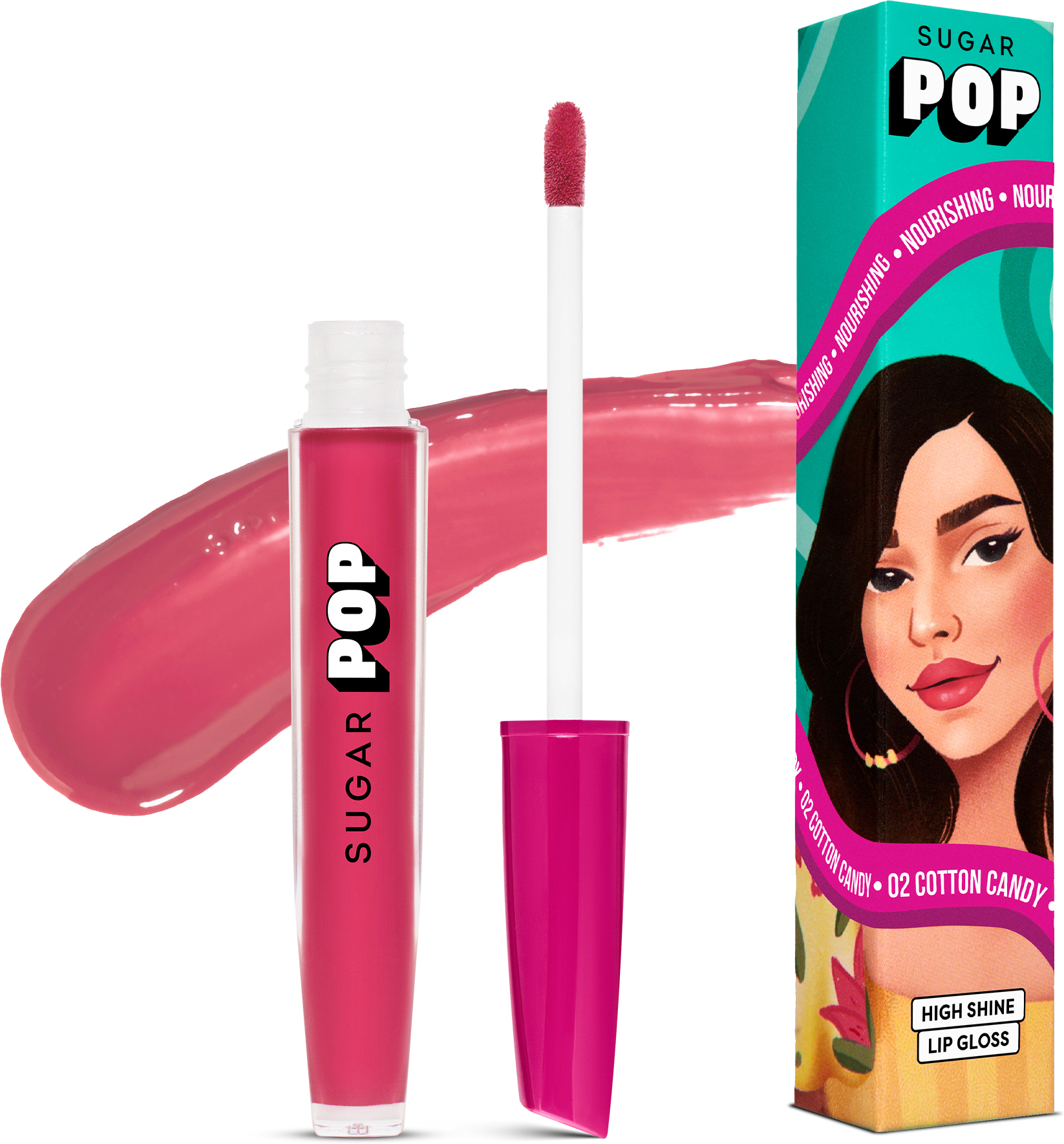 SUGAR POP High shine Lip Gloss, 02 Cotton Candy