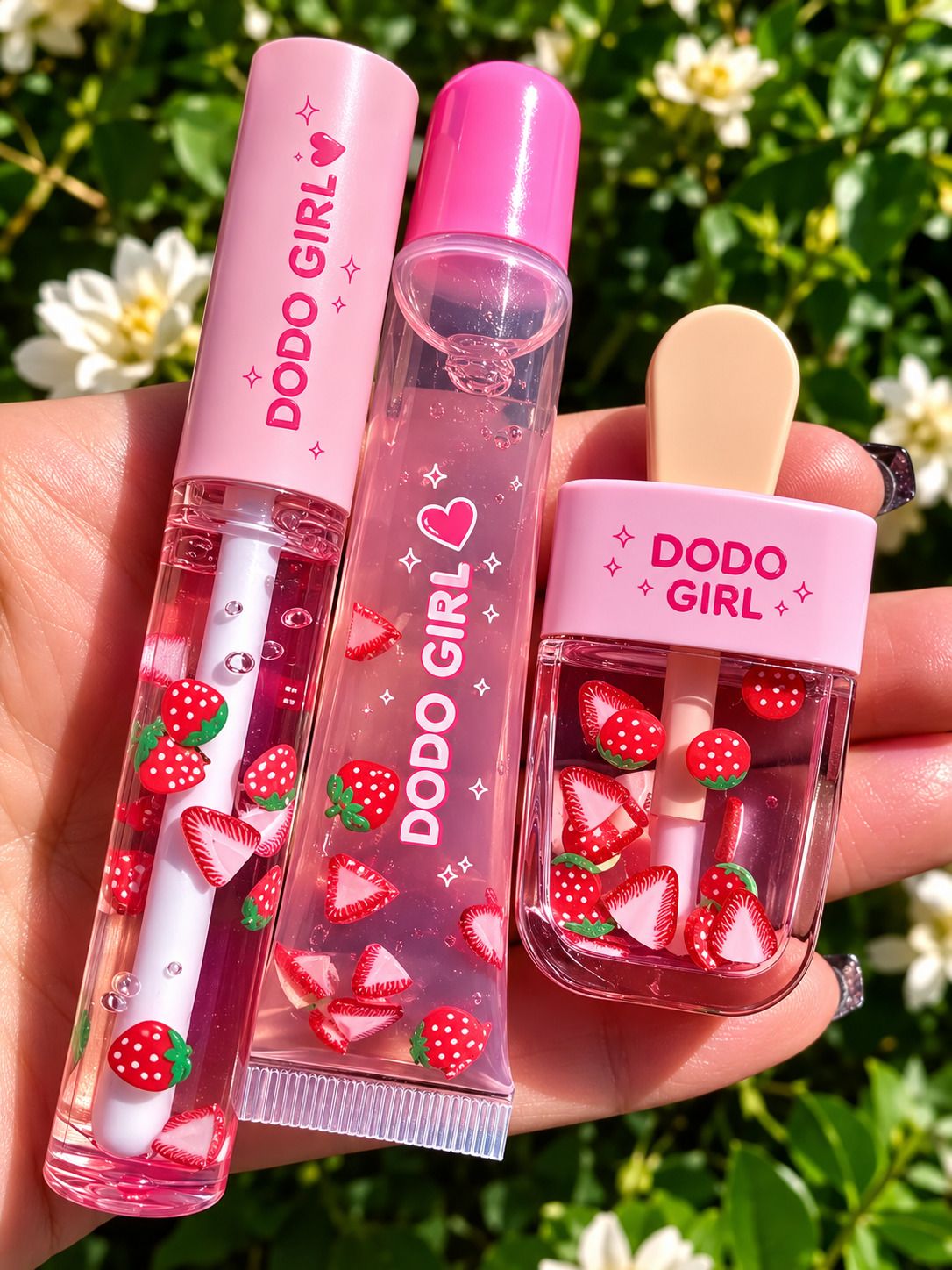 Hydrating Strawberry Lip Oil Combo | Moisturizing, Non-Sticky (pack of 3)-image-32