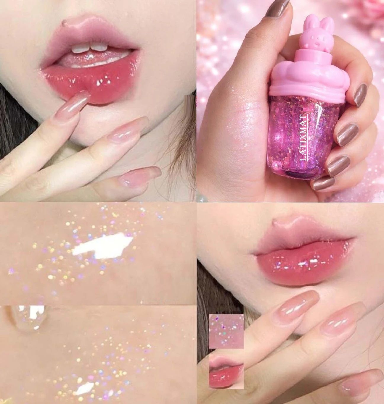 latixmat New Korean Makeup Lip Plumping Lip Fresh Texture Clear Lip Gloss-picture-29