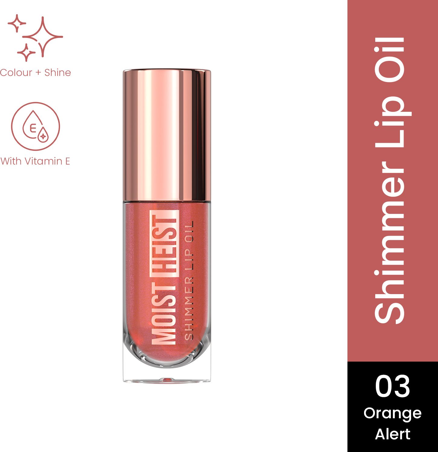 swiss beauty Moist Heist Shimmer Lip Oil , Luminous Shine , Hydrating -3 Orange Alert-picture-41