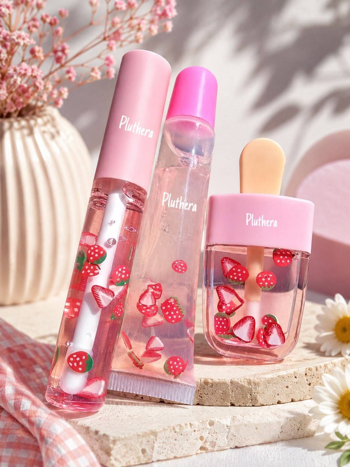 Lip Gloss & Lip Oil Combo | Non Sticky Glossy Finish Pack of 3-image-2