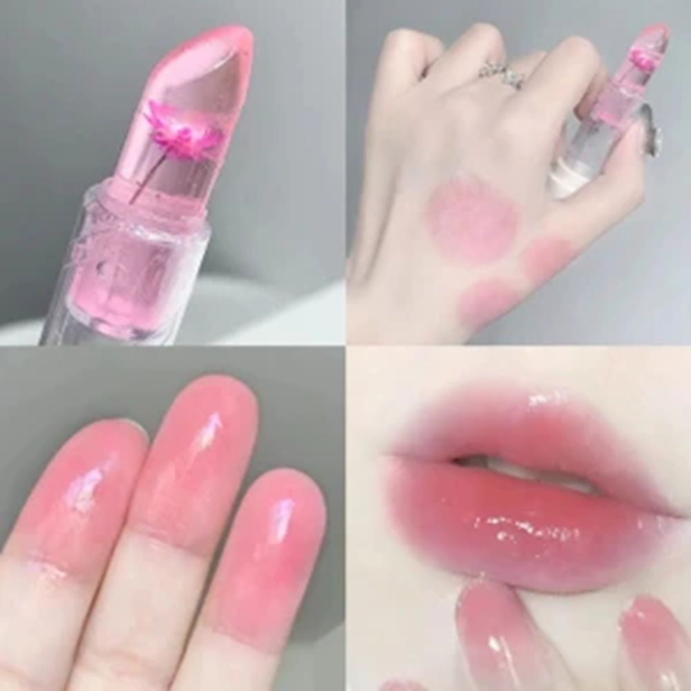 Waterproof Flower Lipstick Jelly Flower Transparent Color Changing Lipstick FLOWER-image-10