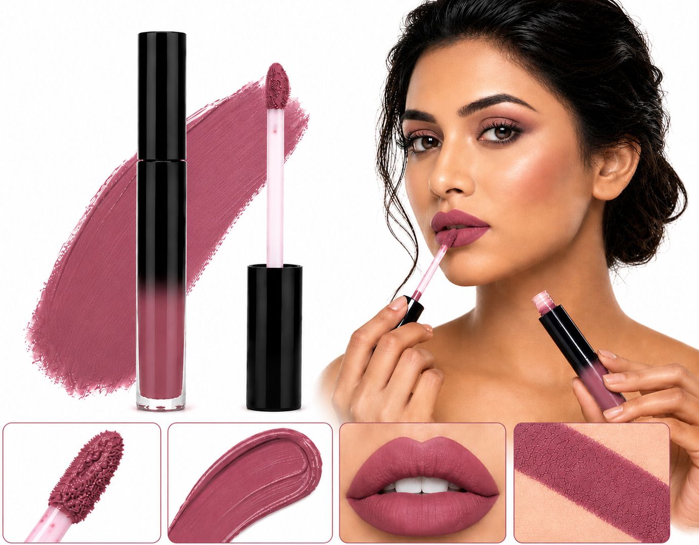 Velvet Matte Lipstick | Highly Pigmented | Mauve Plum Shade | Long Stay-image-21