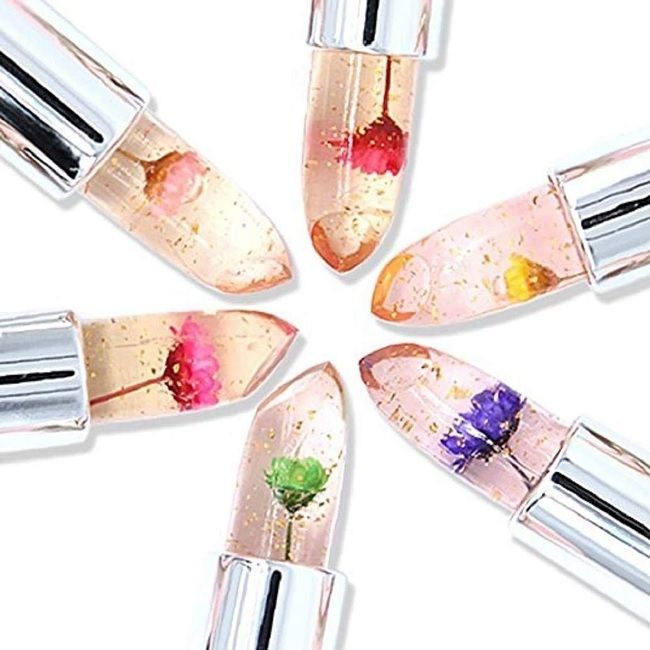 Combo Pink Flower Jelly Temperature Change Long Lasting Color Change Lipstick-image-6