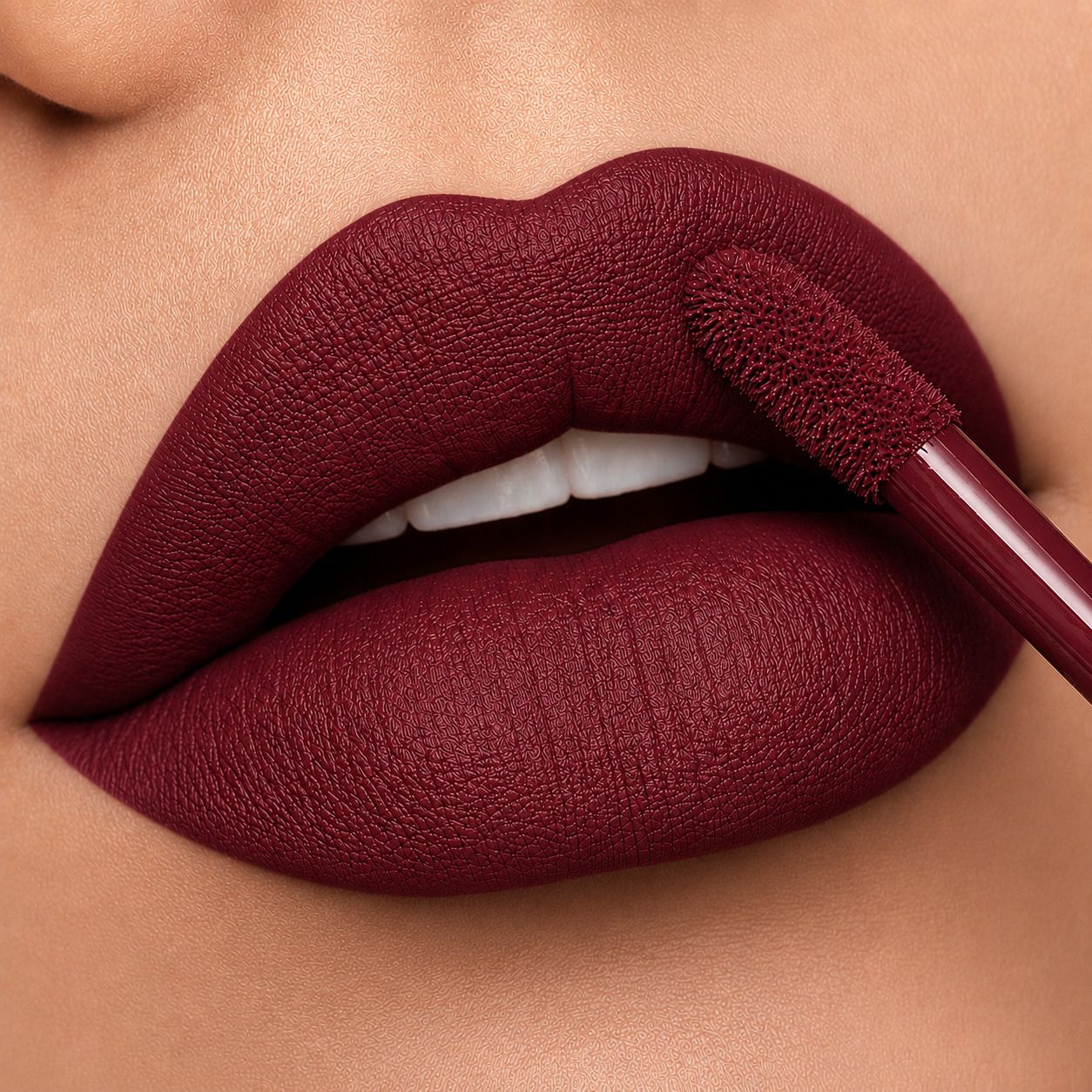 Maroon Shade Liquid Matte Lipstick | Transfer Proof | 12H Long Stay-image-4