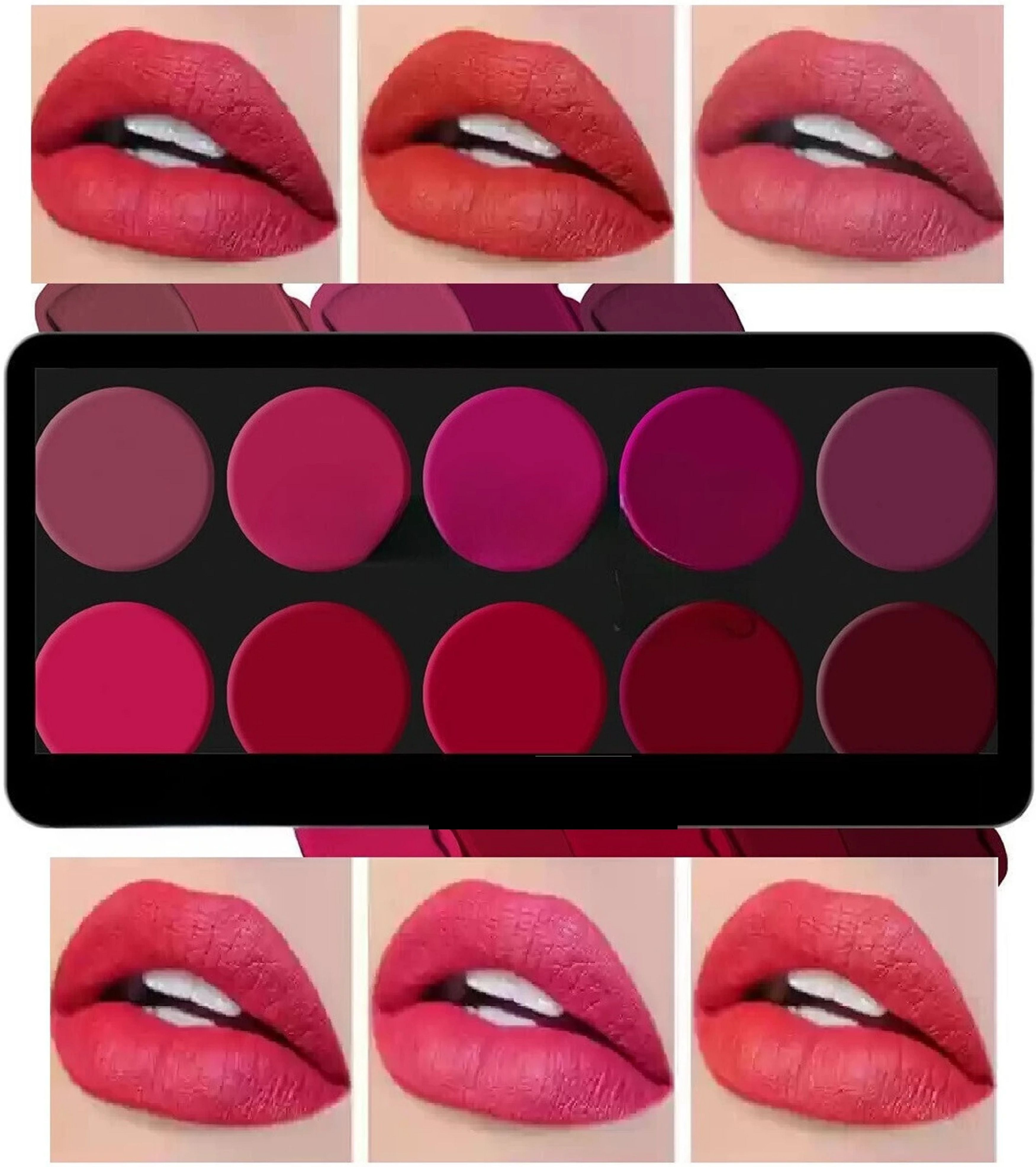 Travel Friendly Lip Palette with Long Lasting Colors-image-49