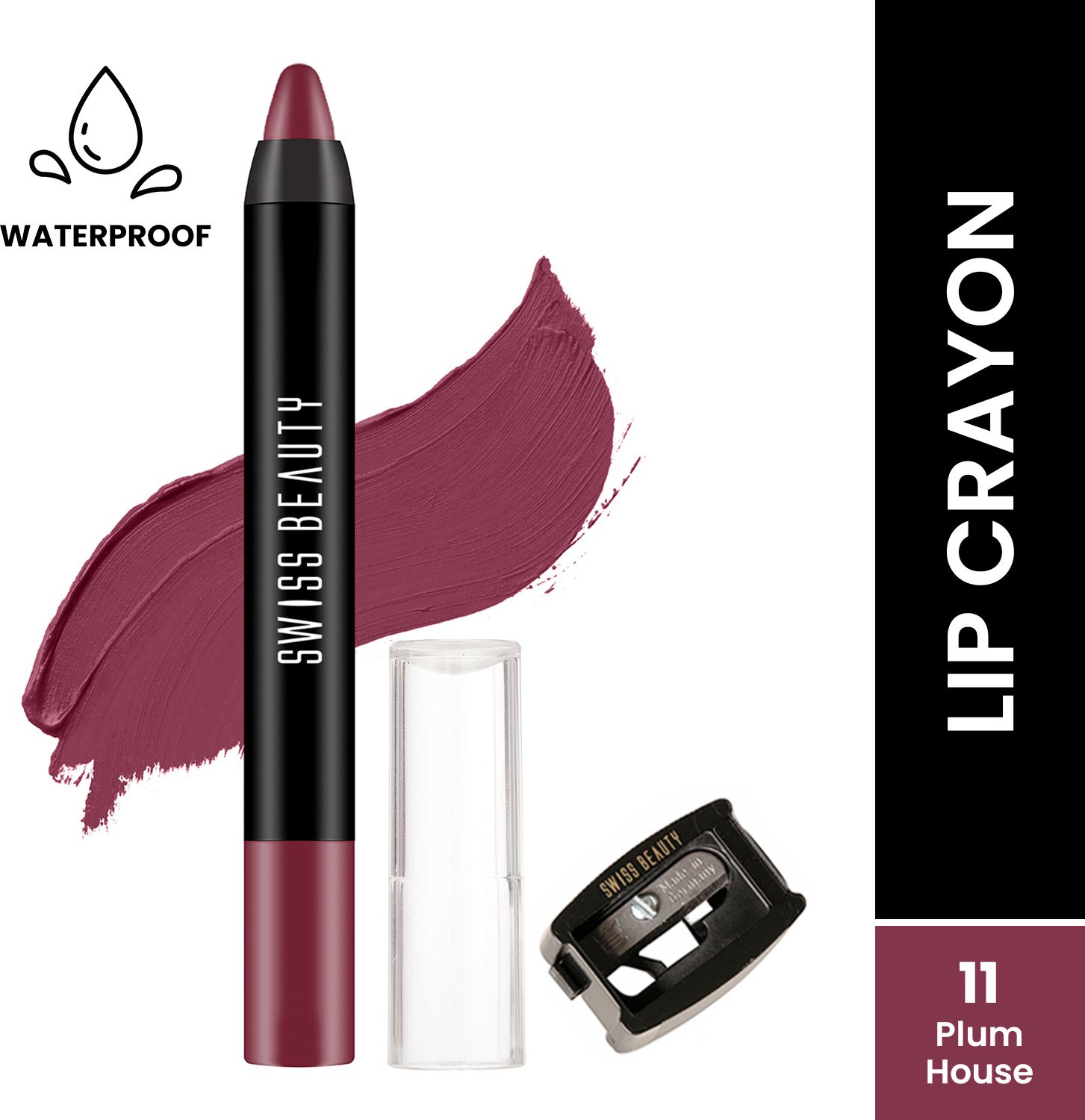 Matte Lip Crayon Lipstick Longlasting Smudgeproof Lightweight Smooth Finish-image-9