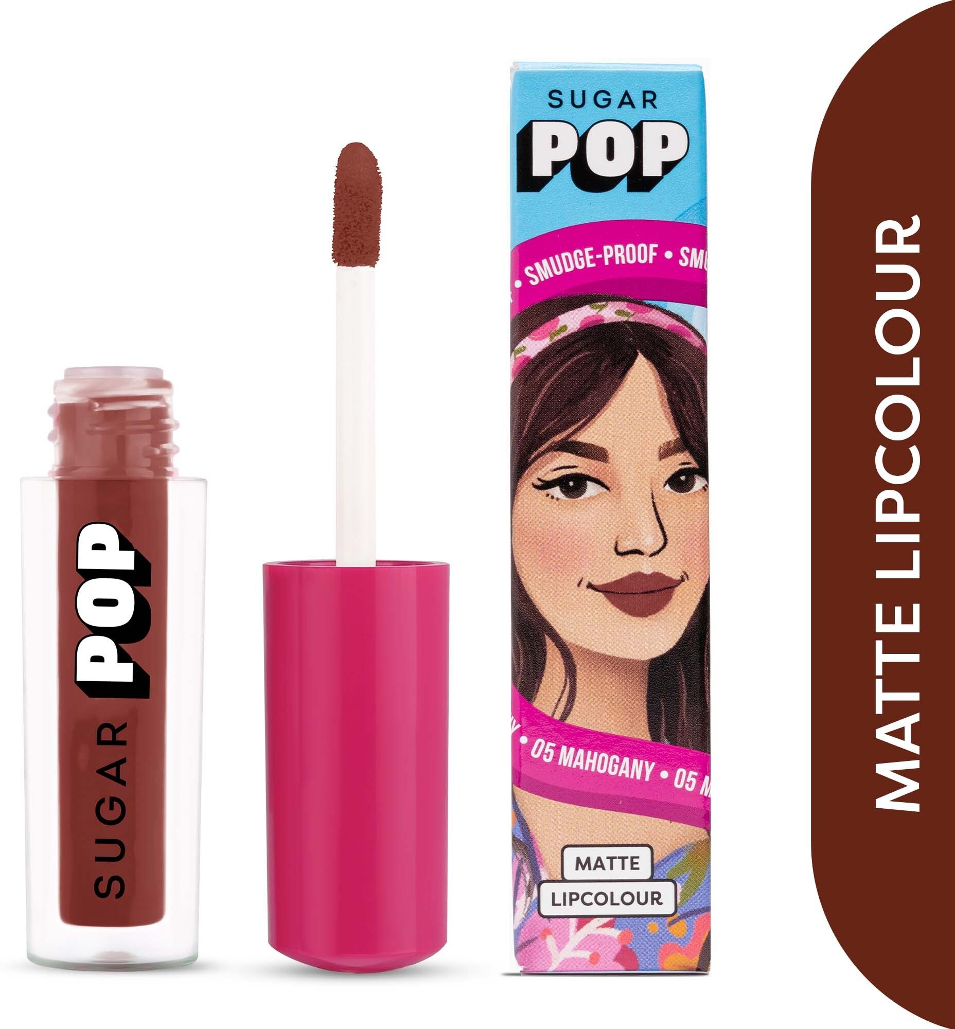 sugar pop Matte Lipcolour 05 Mahogany - Super Matte | Lasts 8+ hours | Non-Drying-picture-21
