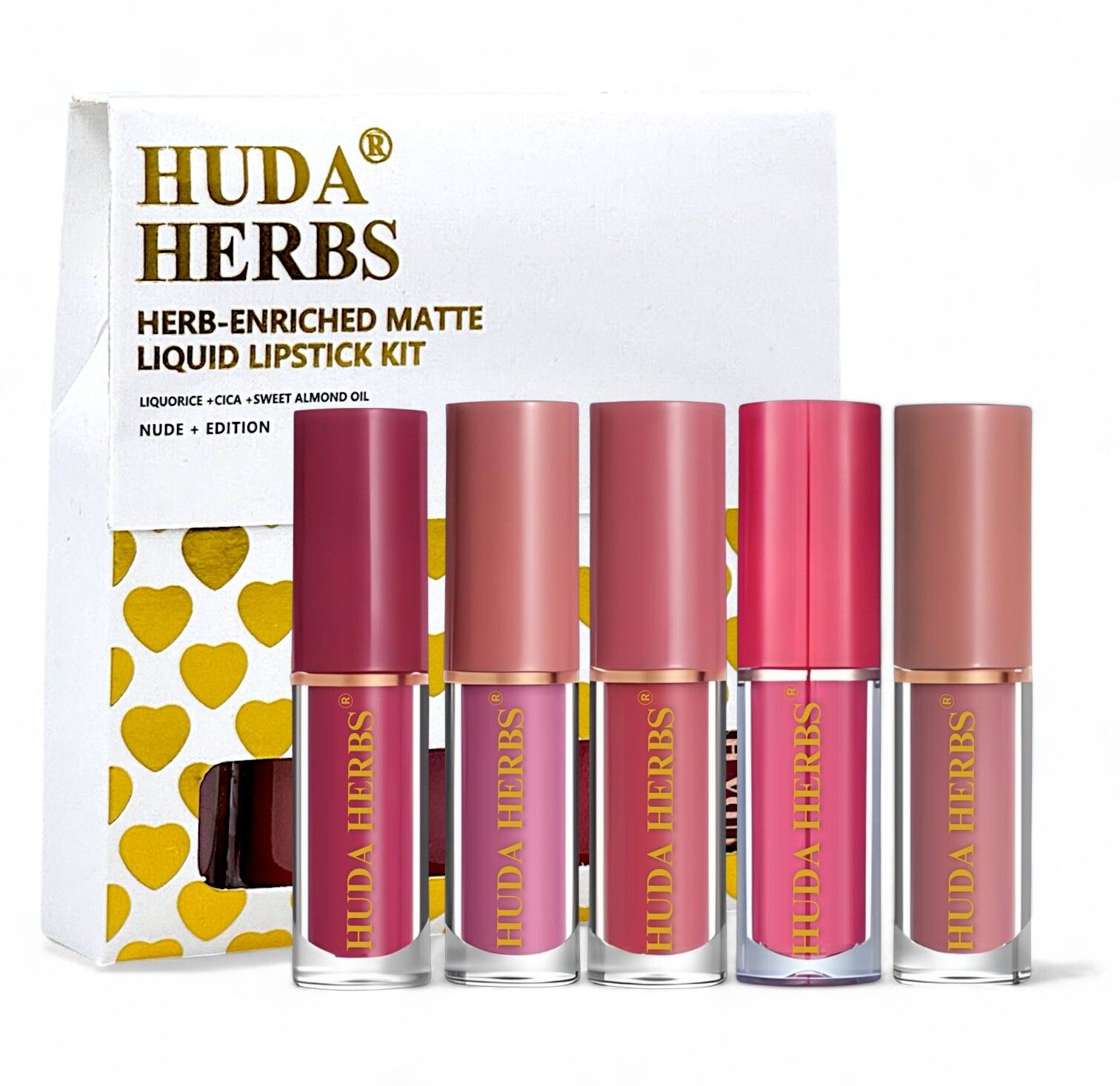 huda herbs 5Pcs Mini Liquid Lipstick Matte Waterproof Lipstick Combo Pack-picture-44