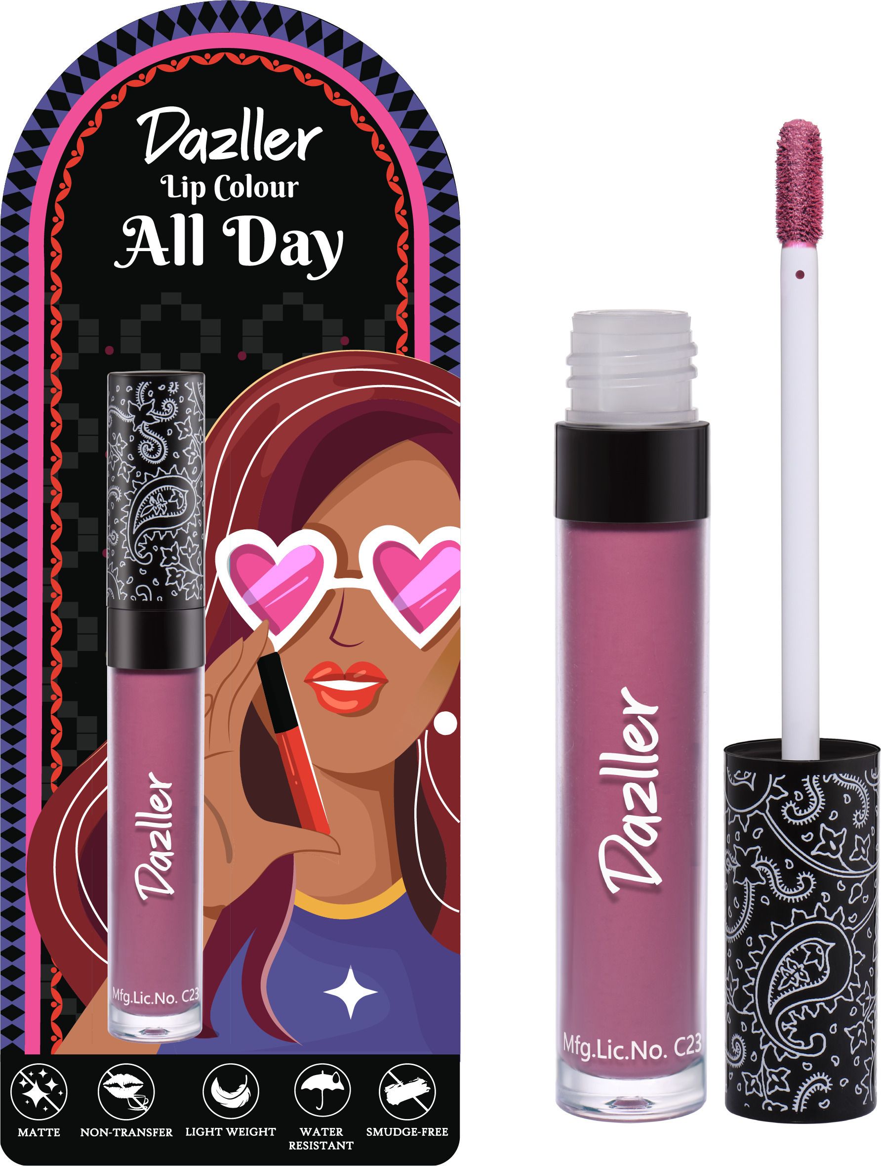 All Day Lipcolour, Ultra Intense Matte,Smudge-Proof, Lightweight,Up to 8Hrs Stay