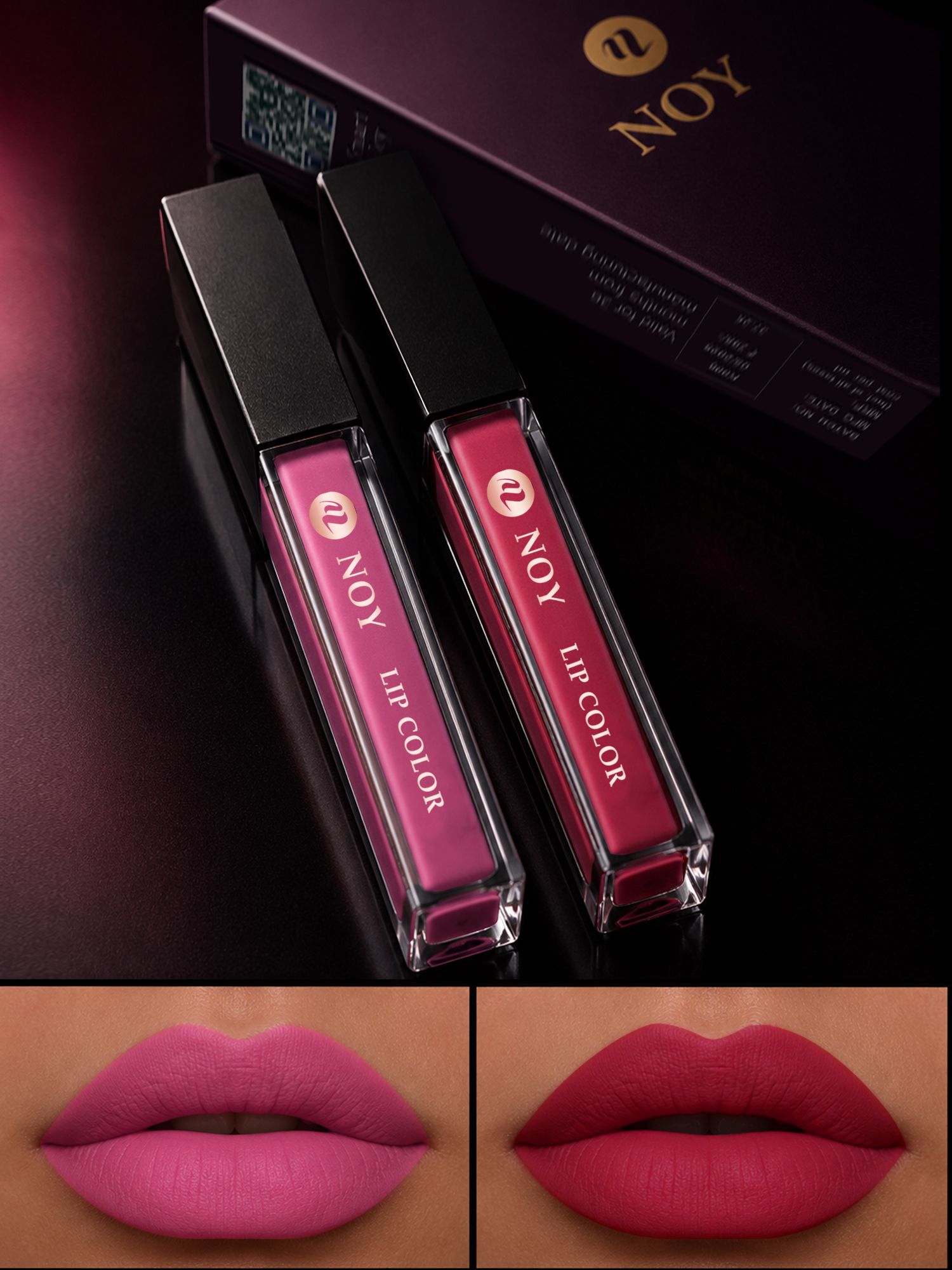 Baby Pink, Magenta Highly Pigmented Smooth Glide Long-Wear Liquid Lipstick Combo-image-32