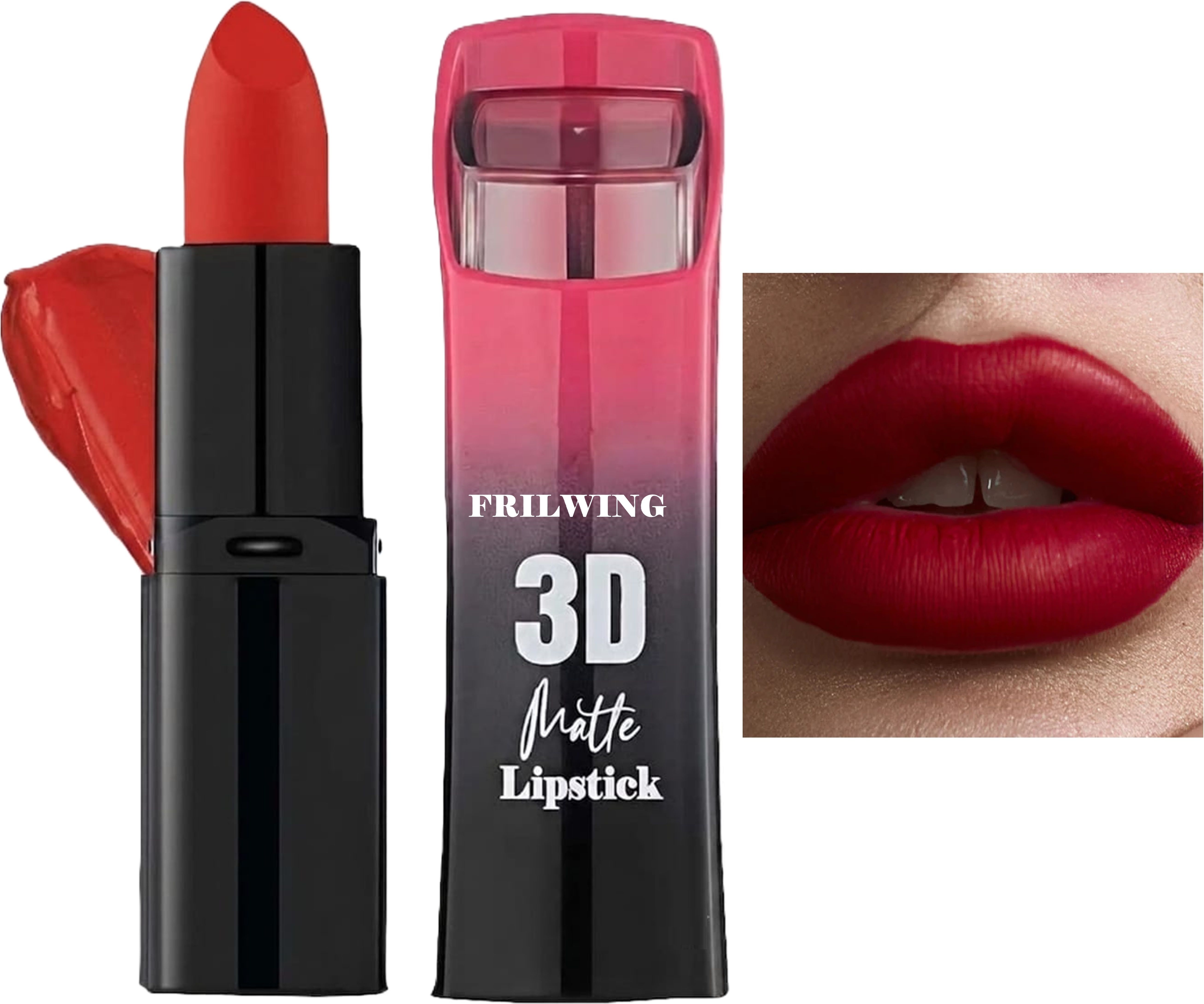 Velvet Matte Red Lipstick for Bold Everyday Lip Makeup-image-45