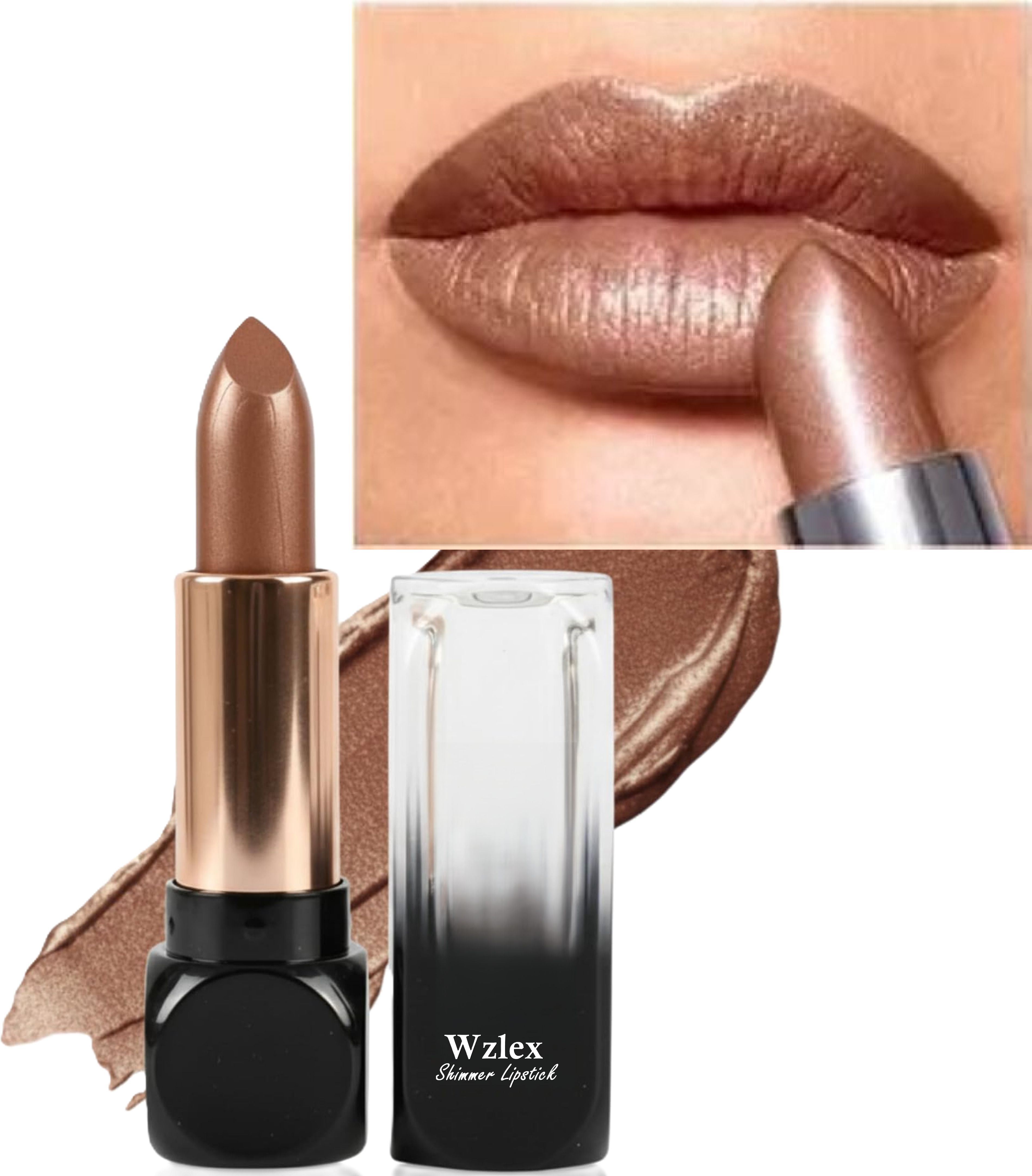 wzlex Vibrant Shimmer Lipstick for Fashionable Makeup-picture-16