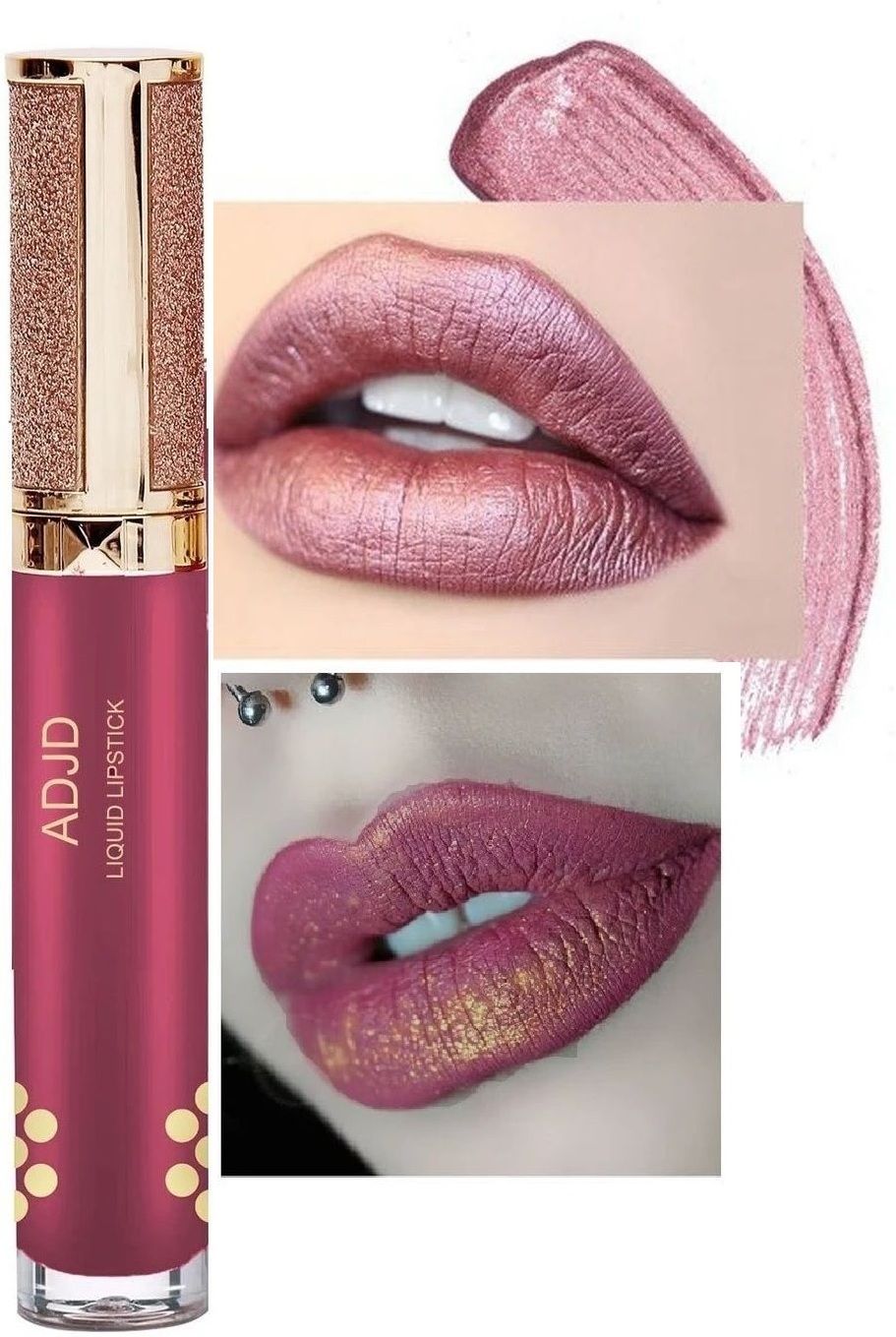 Diamond Metallic Liquid Glitter Shimmer Nonsticky Lipstick-image-48