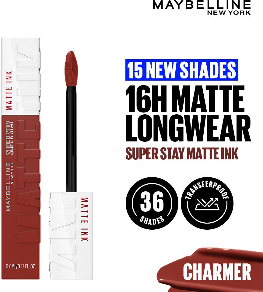 maybelline new york Superstay Matte Ink Liquid Lipstick - 16H Longwear Matte | Charmer-picture-18