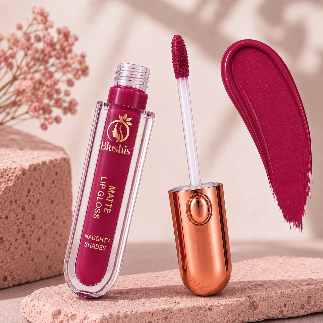 blushis Liquid Matte Lipstick for Women | Long Stay | Magenta Shade-picture-12