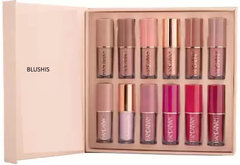 blushis Lipstick Set of 12 Matte Velvet Mini Liquid Lipstick Set for Women-picture-15