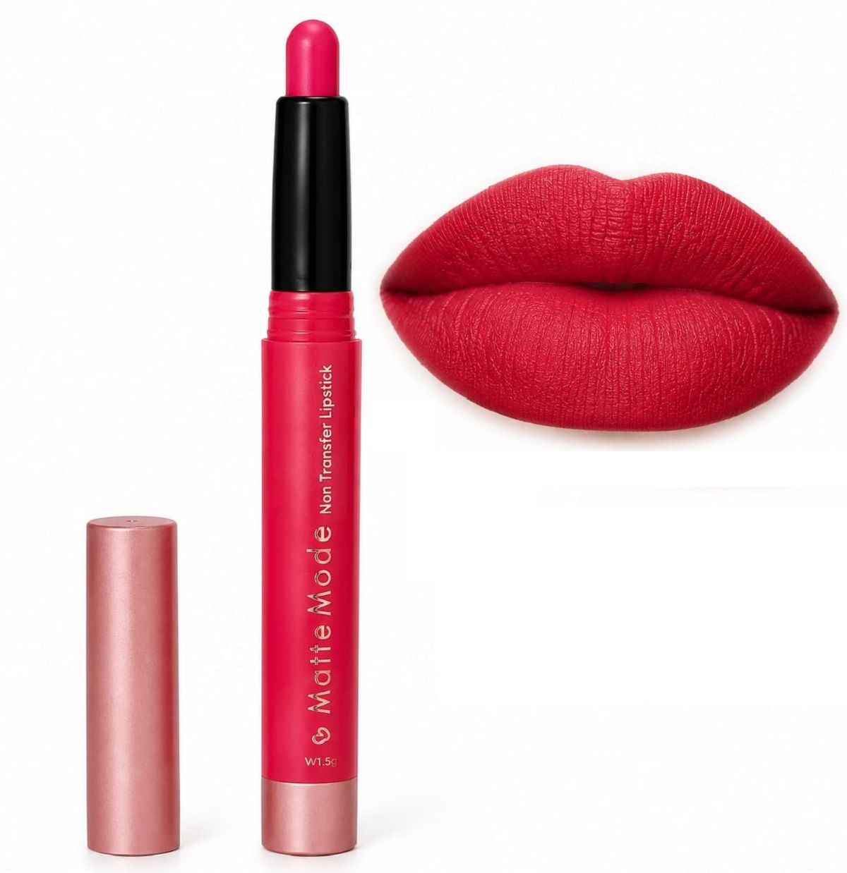 Matte Red Lipstick with Non Transfer Finish for Daily Makeup-image-40