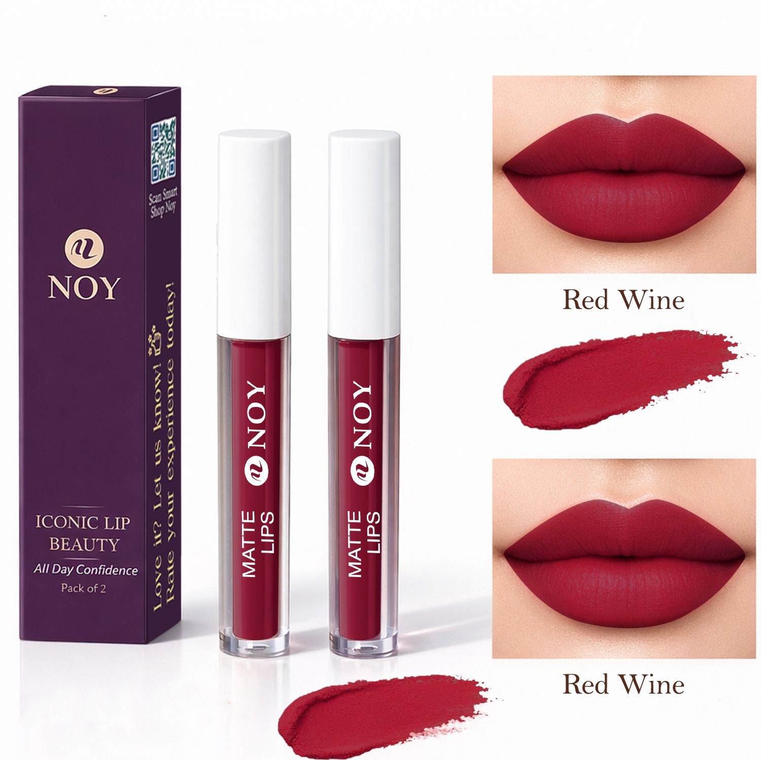 noy Red Wine LightWeight Feel Somooth Texture Longwear Liquid Lipstick Combo-picture-46