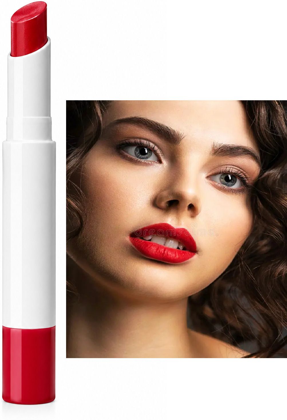 Matte Lip Crayon Stick – Bold Red Shade for All Skin Tones-image-6