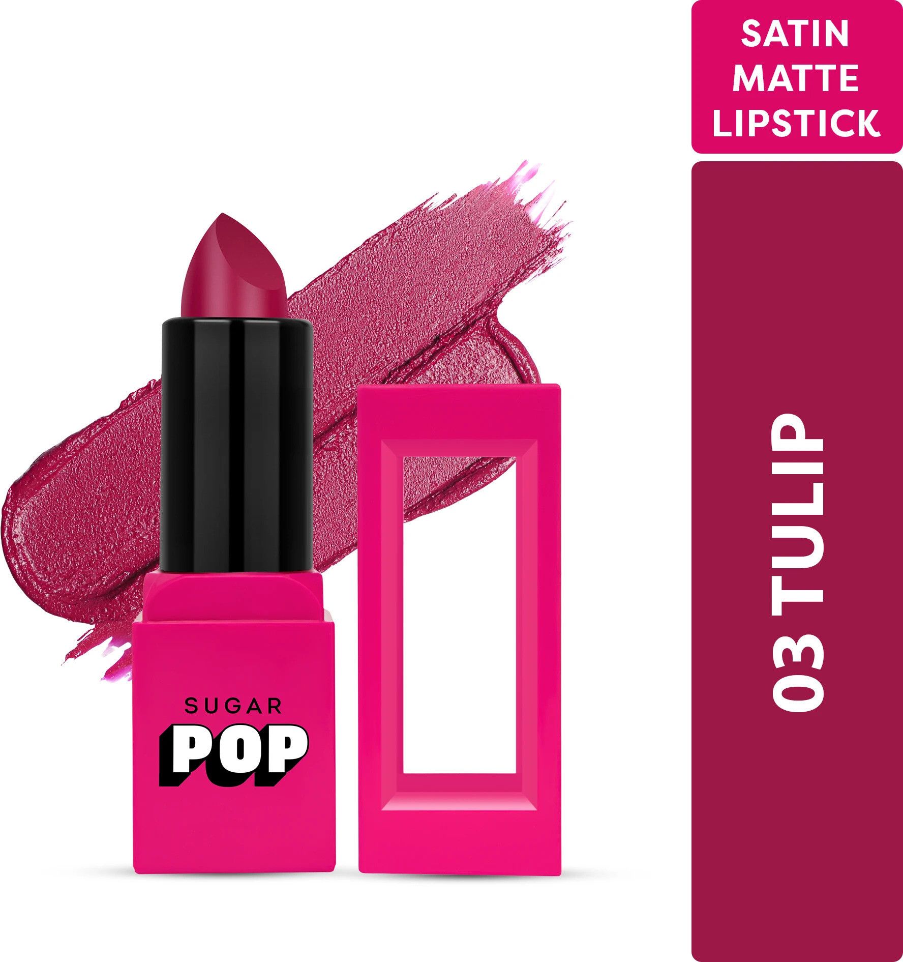 Satin Matte Lipstick 03 Tulip - Long-wearing | Full Coverage-image-43