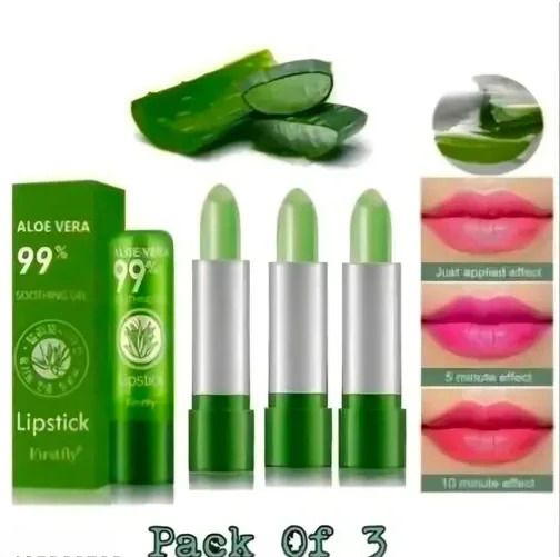 blushis Alovera lipstick Lip Gloss (pink magic lipstick)-picture-21