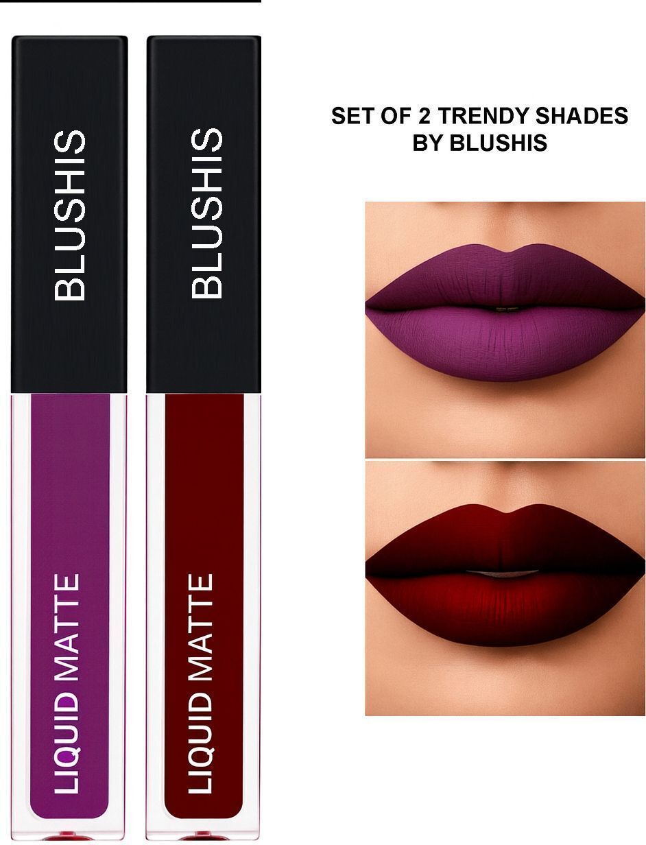 blushis Wow Thats Amazing Waterproof Smudgeproof Liquid Matte Lip colour Combo of 2-picture-15