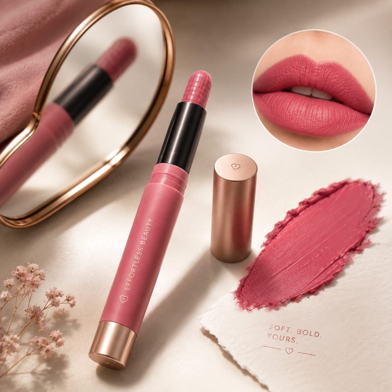 Brown Matte Lipstick Rich Color Comfortable Feel Smooth Lip Makeup-image-36