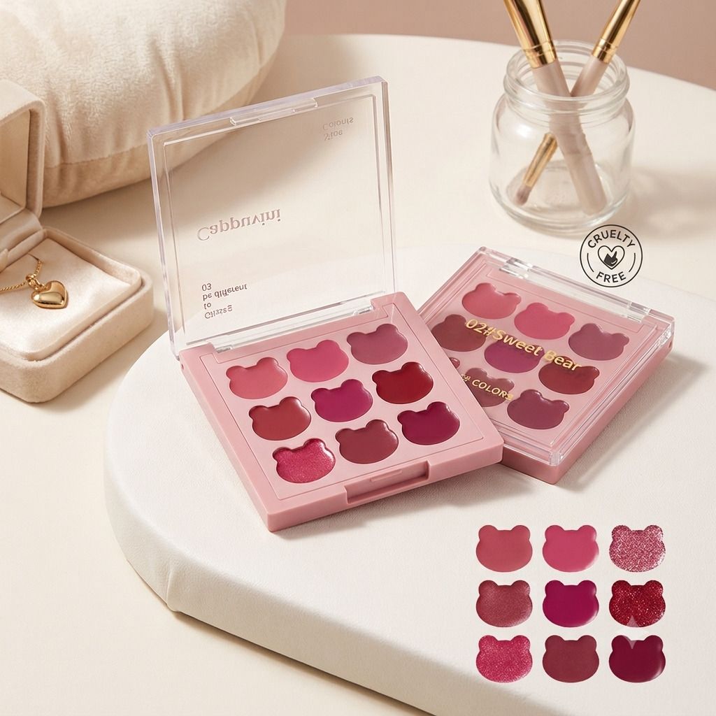 Matte Lipstick Palette 9 Shades | Nude Pink Red Browns | Waterproof Long Lasting-image-33