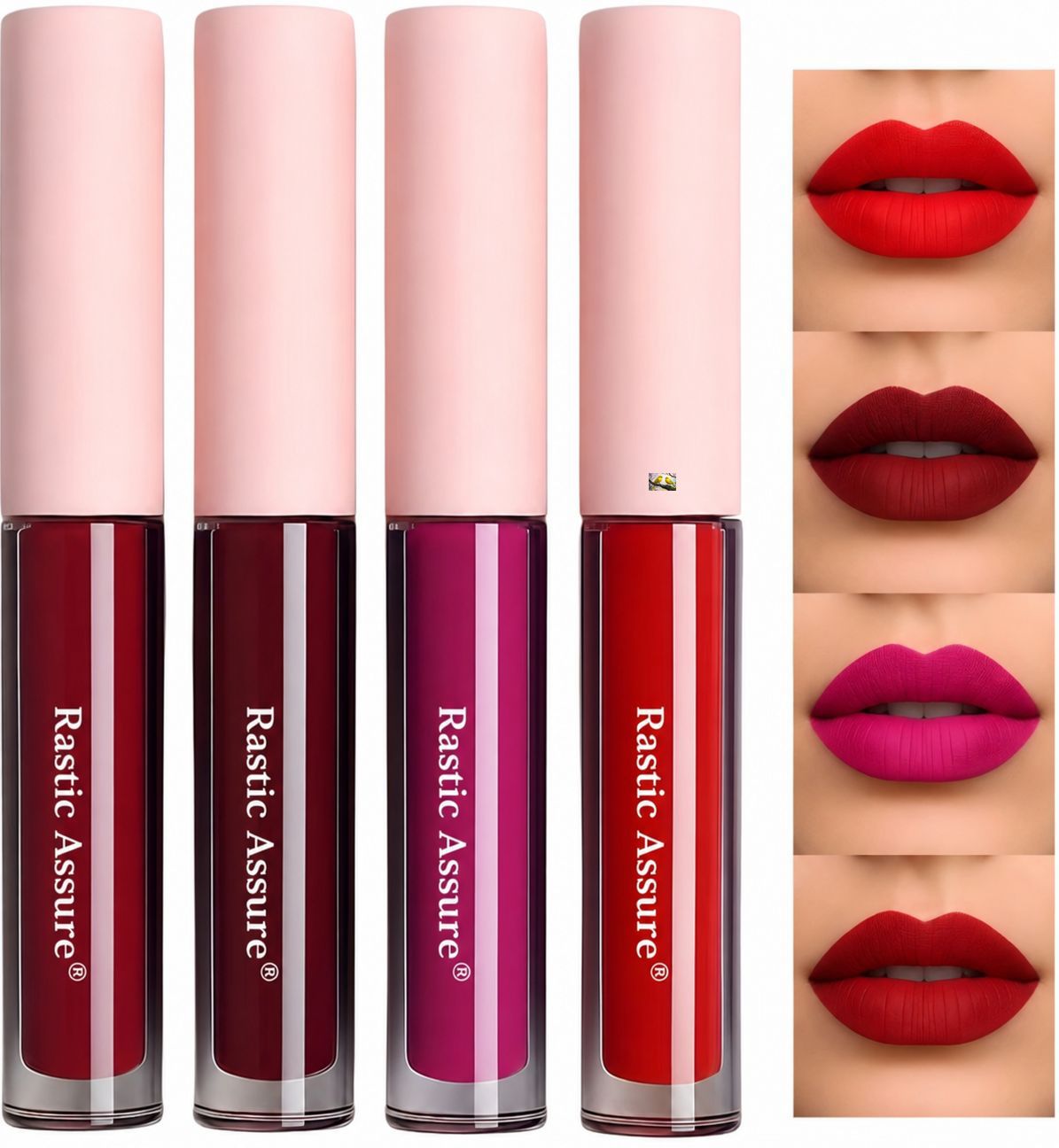 rastic assure Red Edittion Liquid Matte Lipstick Pack of 4 FSN-77-picture-22