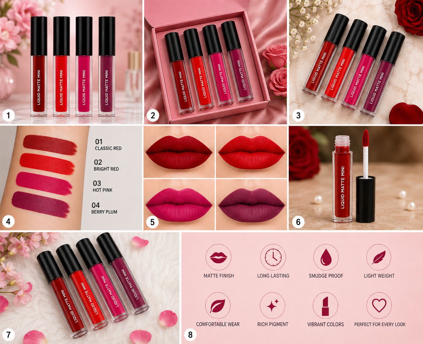 khroliya Lipstick combo 8 pcs-picture-1