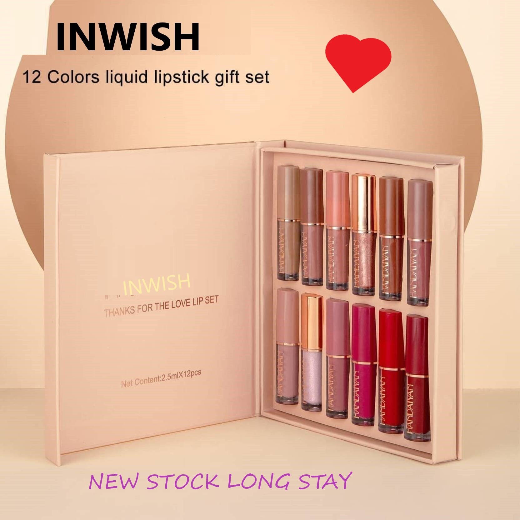 inwish all day stay waterproof smudge proof liquid lipstick combo set of 12-picture-11