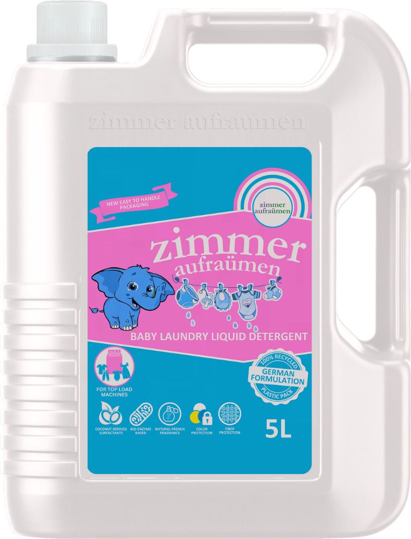 zimmer aufraumen Baby Laundry Washing Liquid Detergent- 5 Liters. with Natural & Organic Cleaning Agents, 5 Bio Enzymes Blend and Natural Neem Oil Neem Liquid Detergent-picture-30