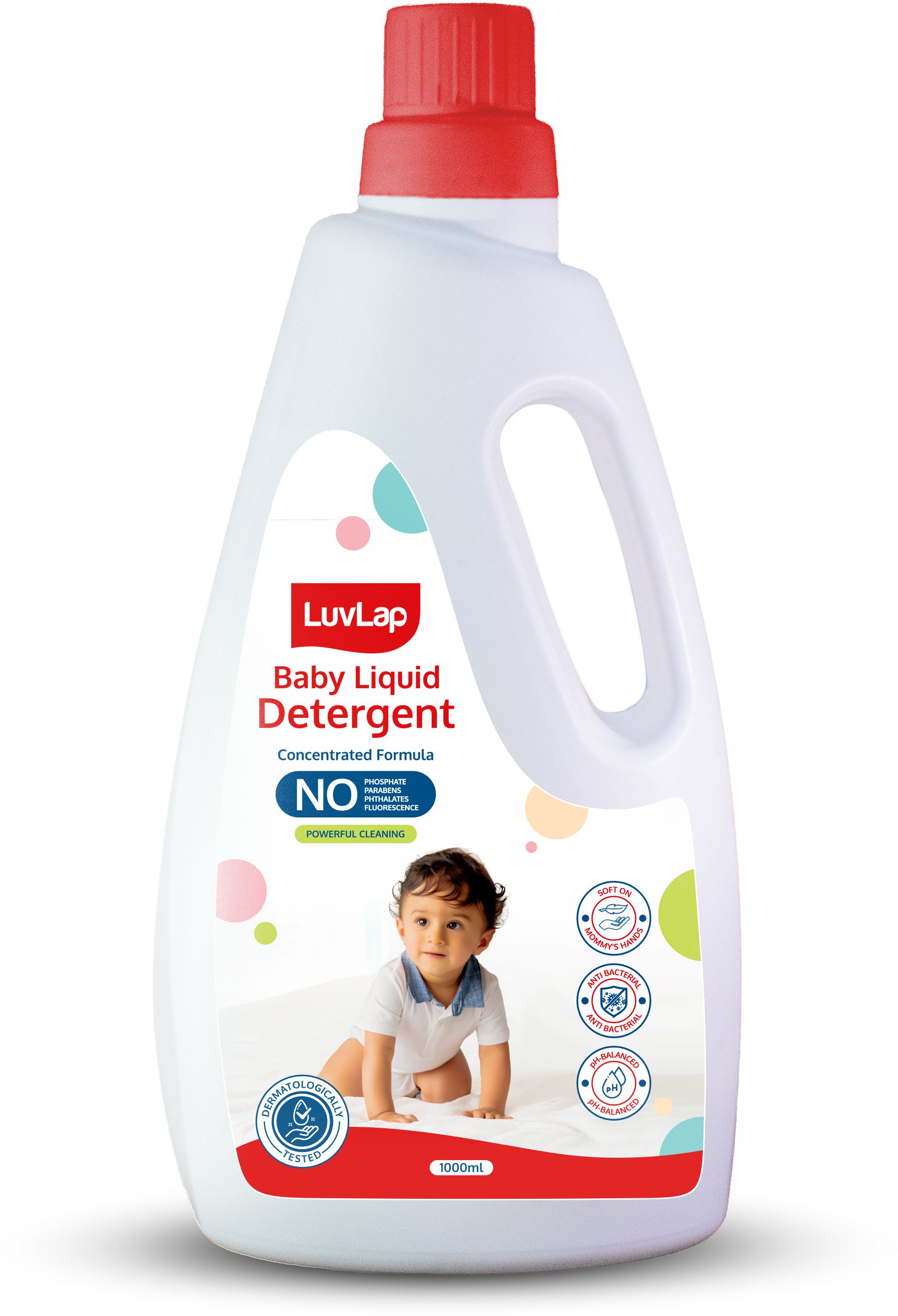 Baby Laundry Detergent 1000ml, pH Balanced Dermatologically tested formula Liquid Detergent