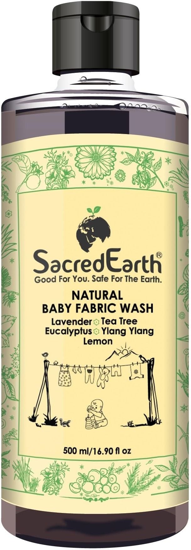 Natural Baby Fabric Liquid Wash - 500 ml Fresh Liquid Detergent-image-40