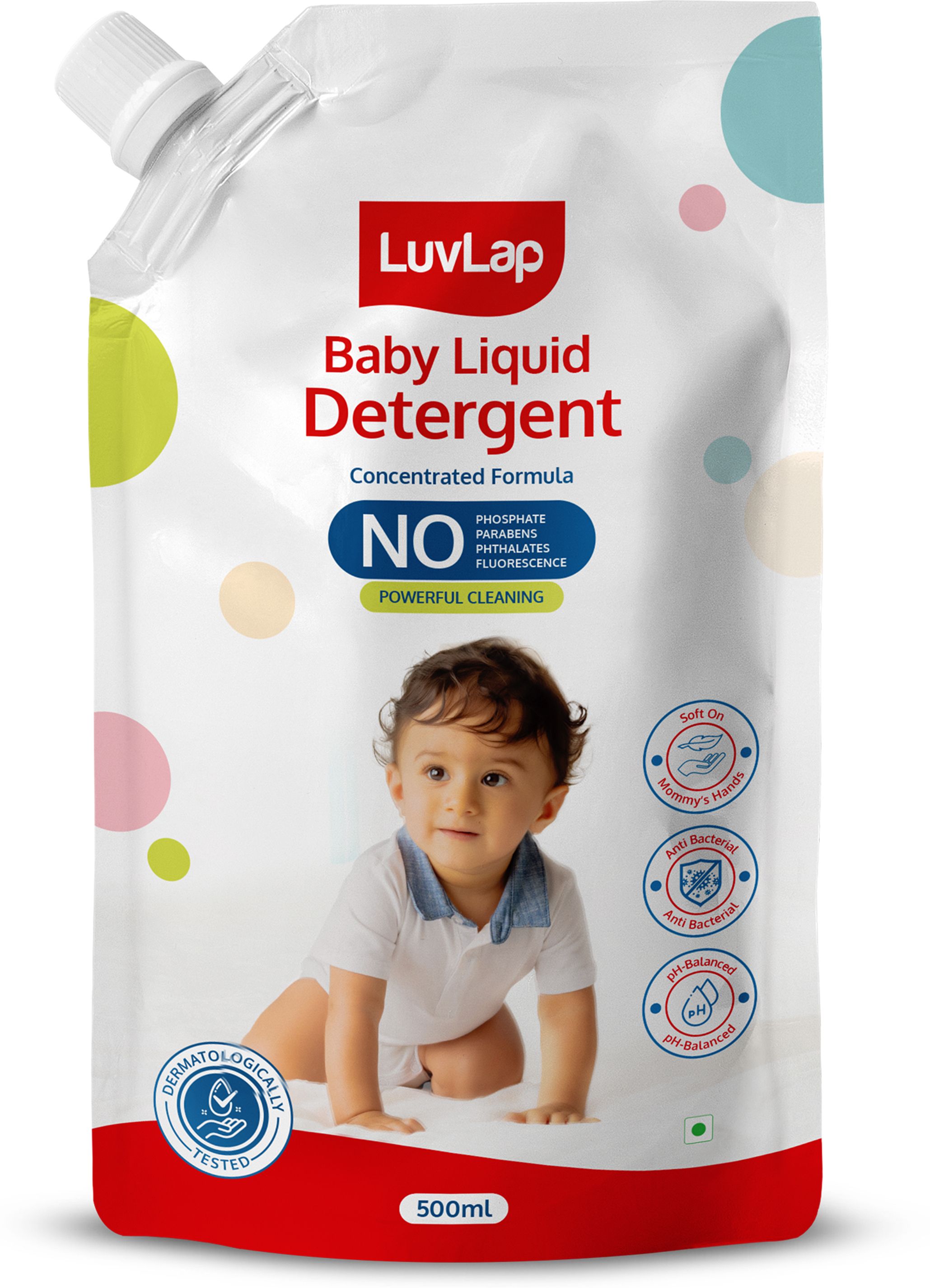 Baby Laundry Detergent Refill pack- 500ml, pH Balanced Dermatologically tested Liquid Detergent