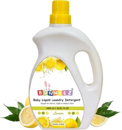 bunniez Baby Laundry Liquid Gentle on Baby Clothes, Removes Germs No Harmful Chemicals Lime Liquid Detergent-picture-28