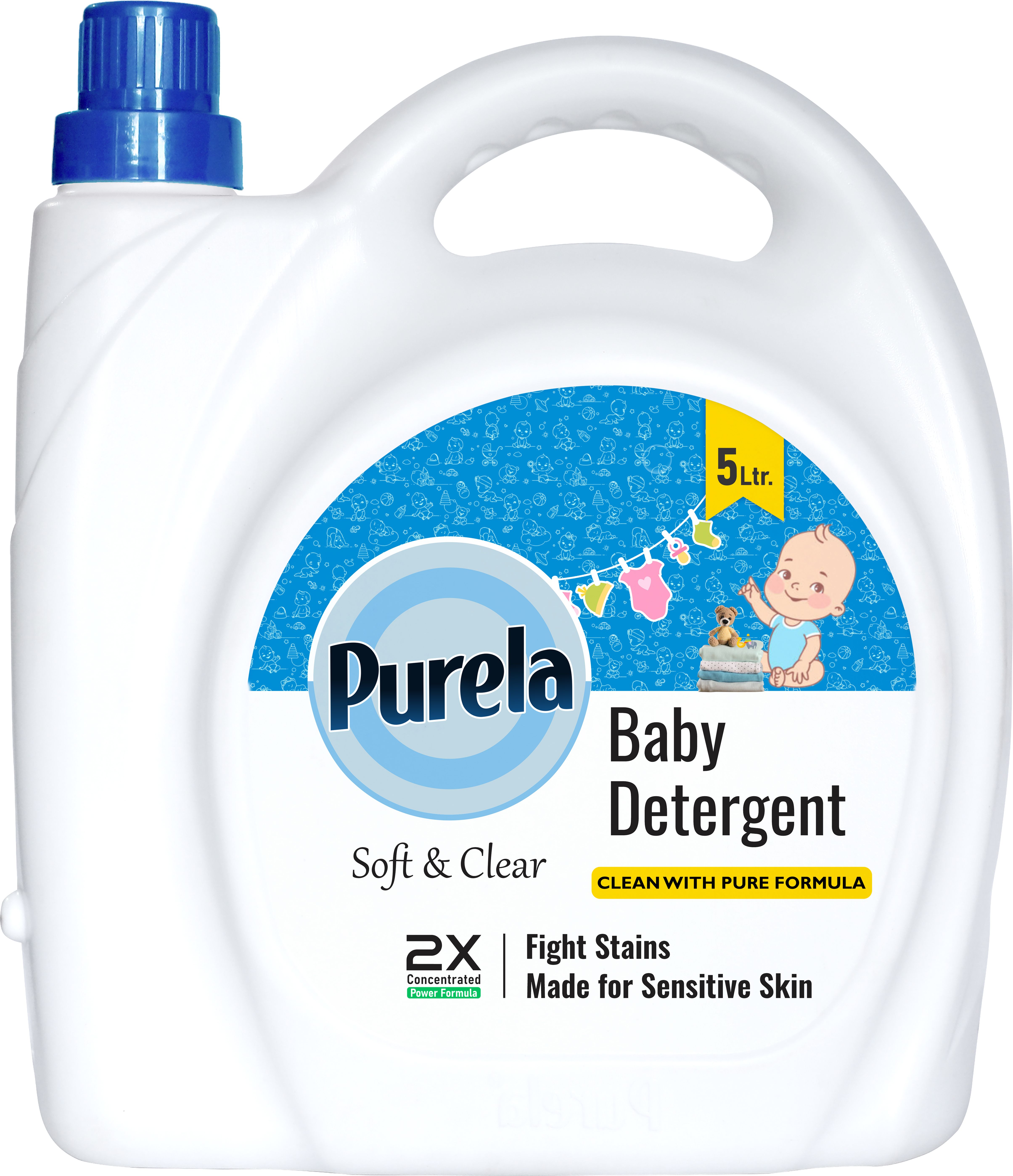 purela Baby Liquid Detergent 5L | Removes Tough Stains | Machine & Hand Wash Fresh Liquid Detergent-picture-15
